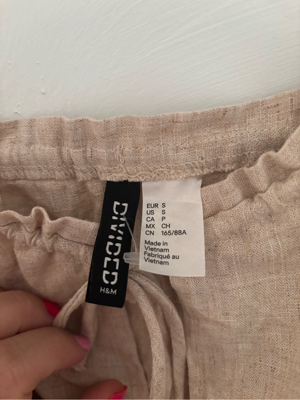 H&M Beige Tie-Front Linen-Look Cami - Picture 3 of 5